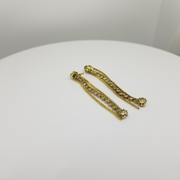 VINTAGE RHINESTONE EARRINGS - Picture 3 of 6